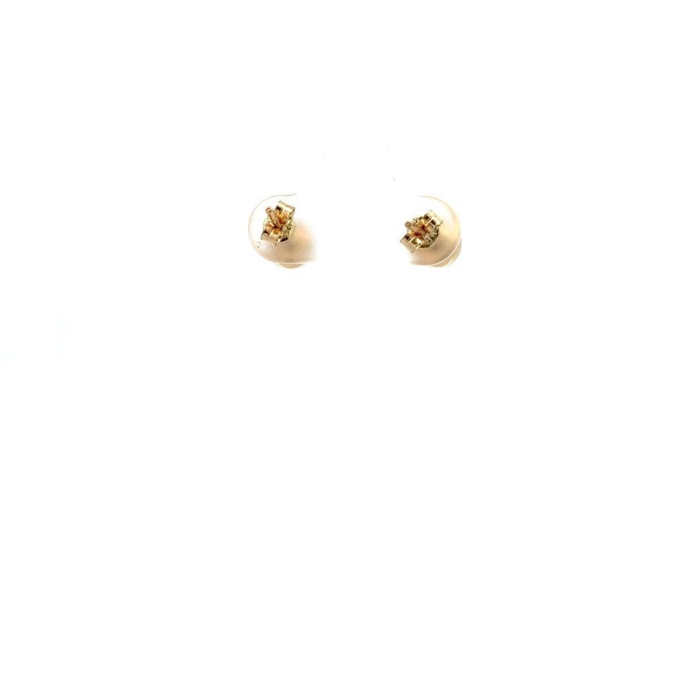 18K Gold Stud Earrings Ball - Picture 6 of 11
